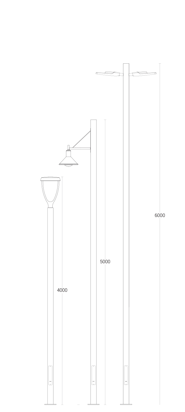 Quadra Sq. 100 - dimensional drawing