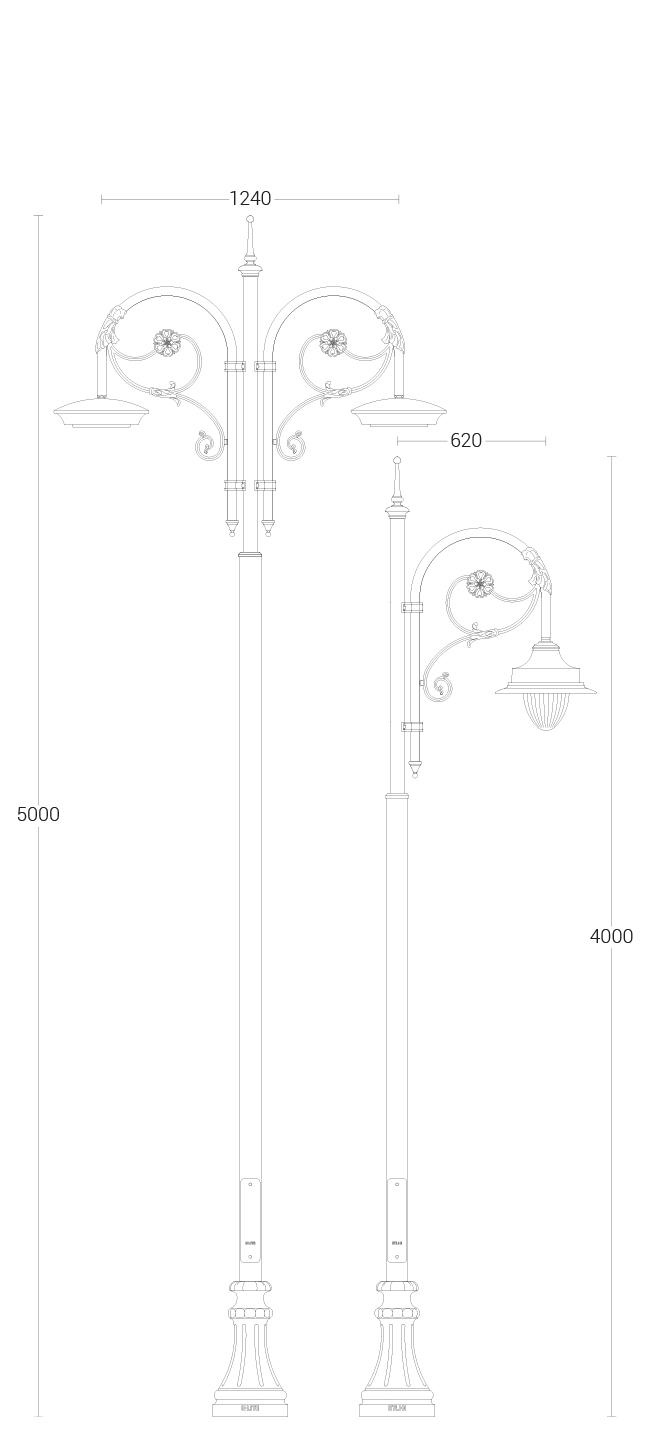 Pelican Mini Orna Bishop - dimensional drawing