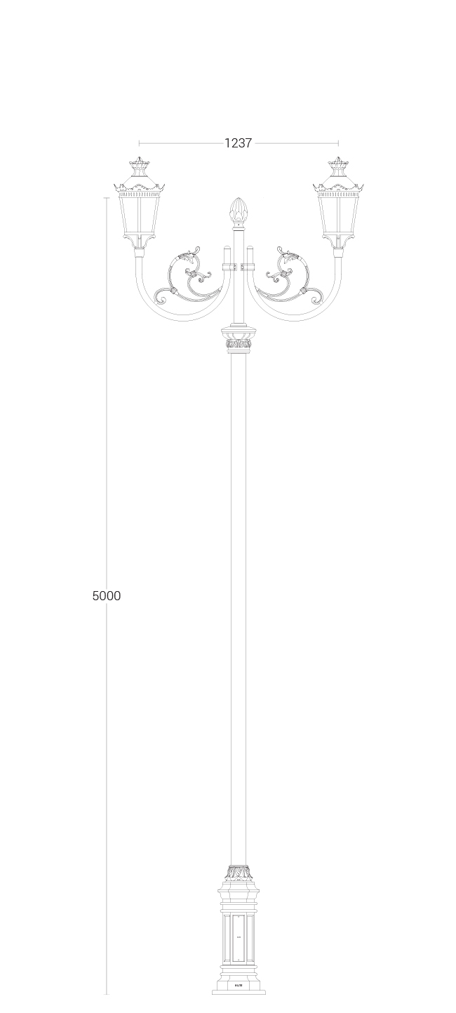 Coralume Orna Causeway Midi - dimensional drawing